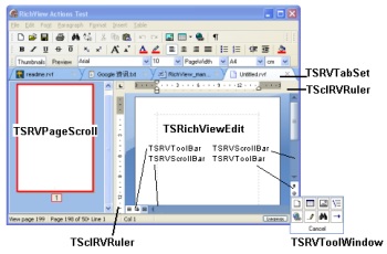 Esquema de componentes ScaleRichView